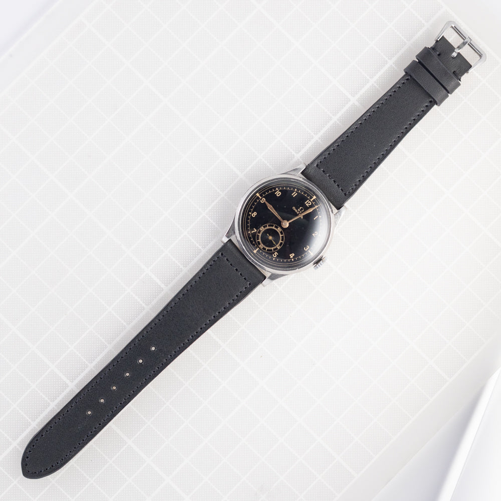 OMEGA Oversize 37.5mm Two Tone Black Gilt dial Cal.26.5SOB