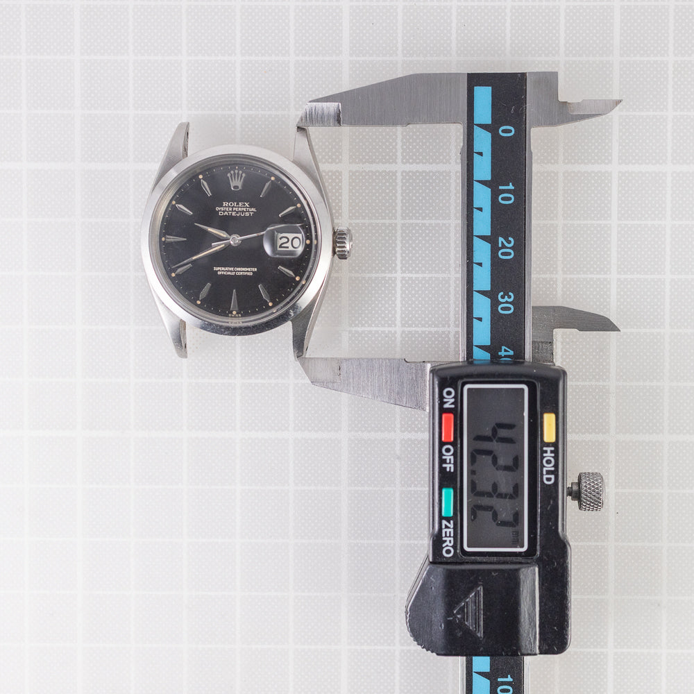 ROLEX DATEJUST Ref.1600 Glossy Black Gilt Dial