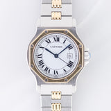 CARTIER LM SANTOS OCTAGON Automatic Ref.2966 Godron Bracelet