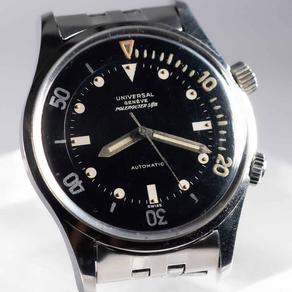 UNIVERSAL GENEVE POLEROUTER SUB MK3 Ref.20369 Mega Fat Kissing Font inner Bezel