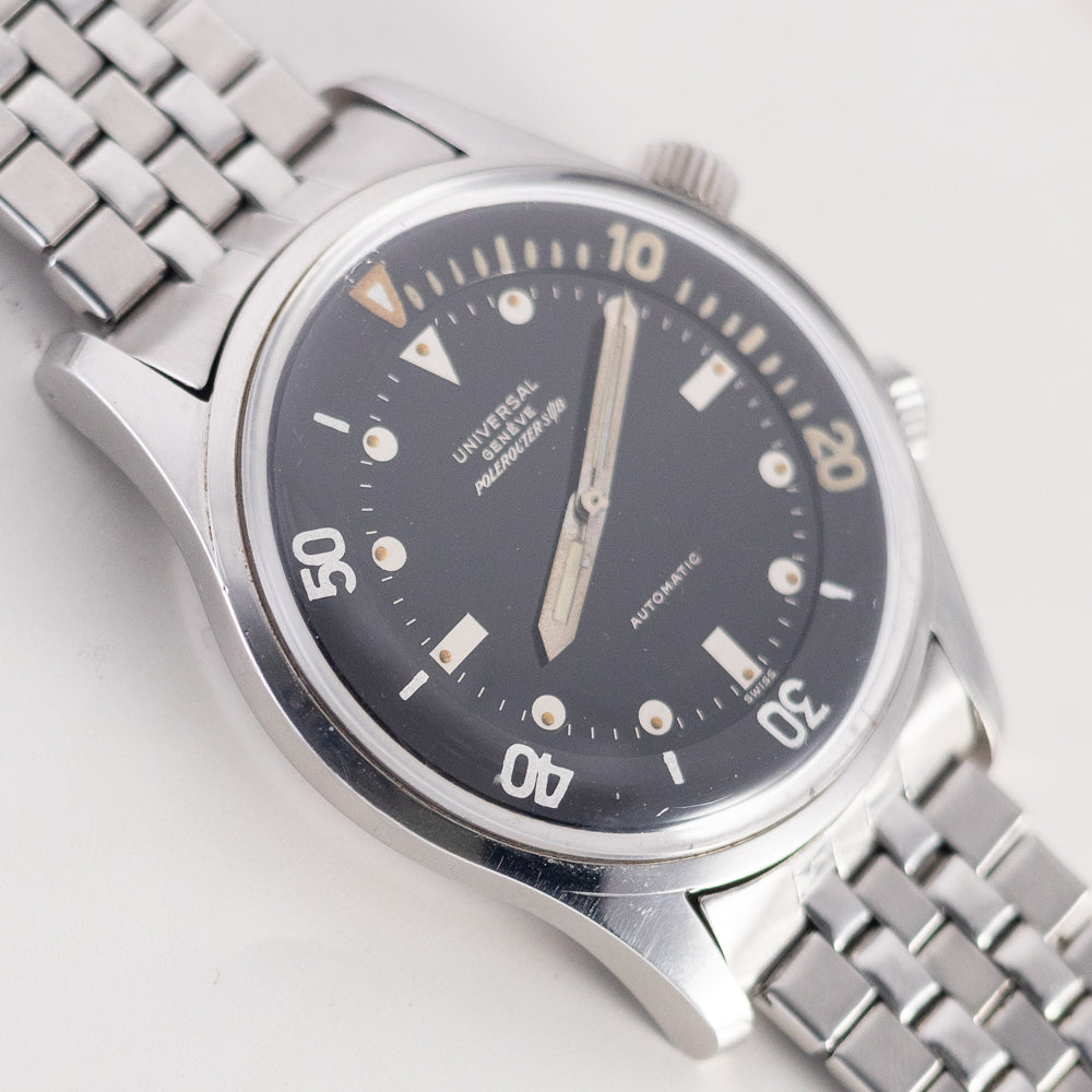 UNIVERSAL GENEVE POLEROUTER SUB MK3 Ref.20369 Mega Fat Kissing Font inner Bezel