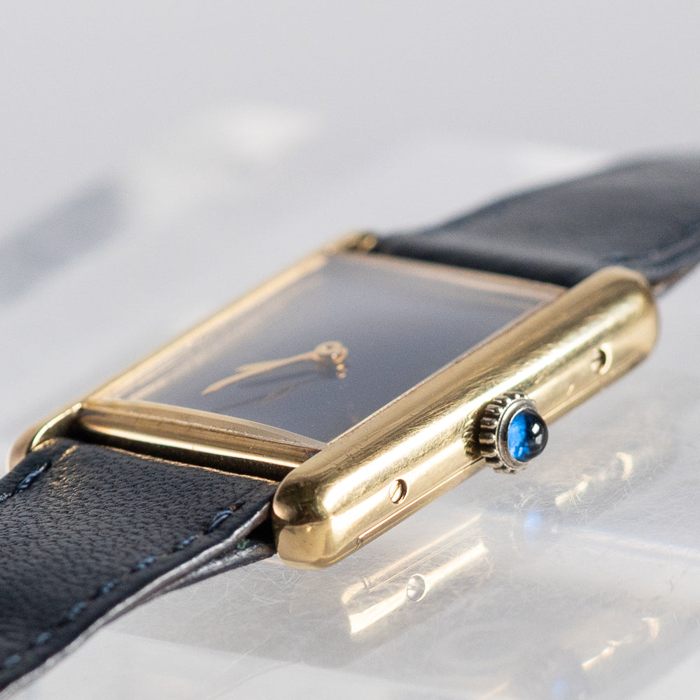 CARTIER LM MUST DE TANK LAPIS LAZURI - Like Box and Warranty Papers