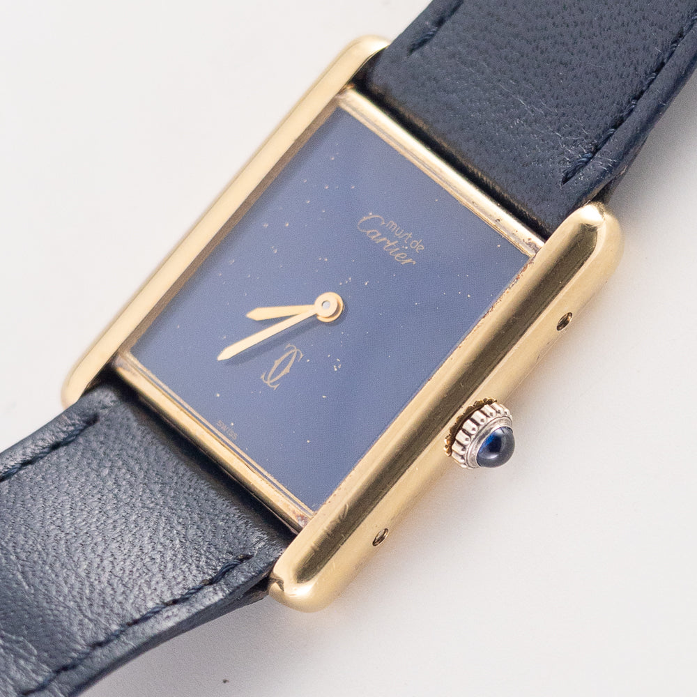 CARTIER LM MUST DE TANK LAPIS LAZURI - Like Box and Warranty Papers