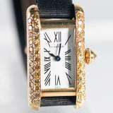 CARTIER SM TANK ALLONGEE Yellow Diamond Mecanique BOX