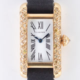 CARTIER SM TANK ALLONGEE Yellow Diamond Mecanique BOX