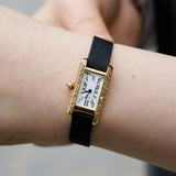 CARTIER SM TANK ALLONGEE Yellow Diamond Mecanique BOX