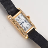 CARTIER SM TANK ALLONGEE Yellow Diamond Mecanique BOX