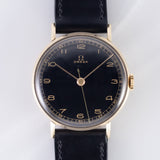 OMEGA Cal.30SCT1 Black Gilt Dial 14K Yellow Gold