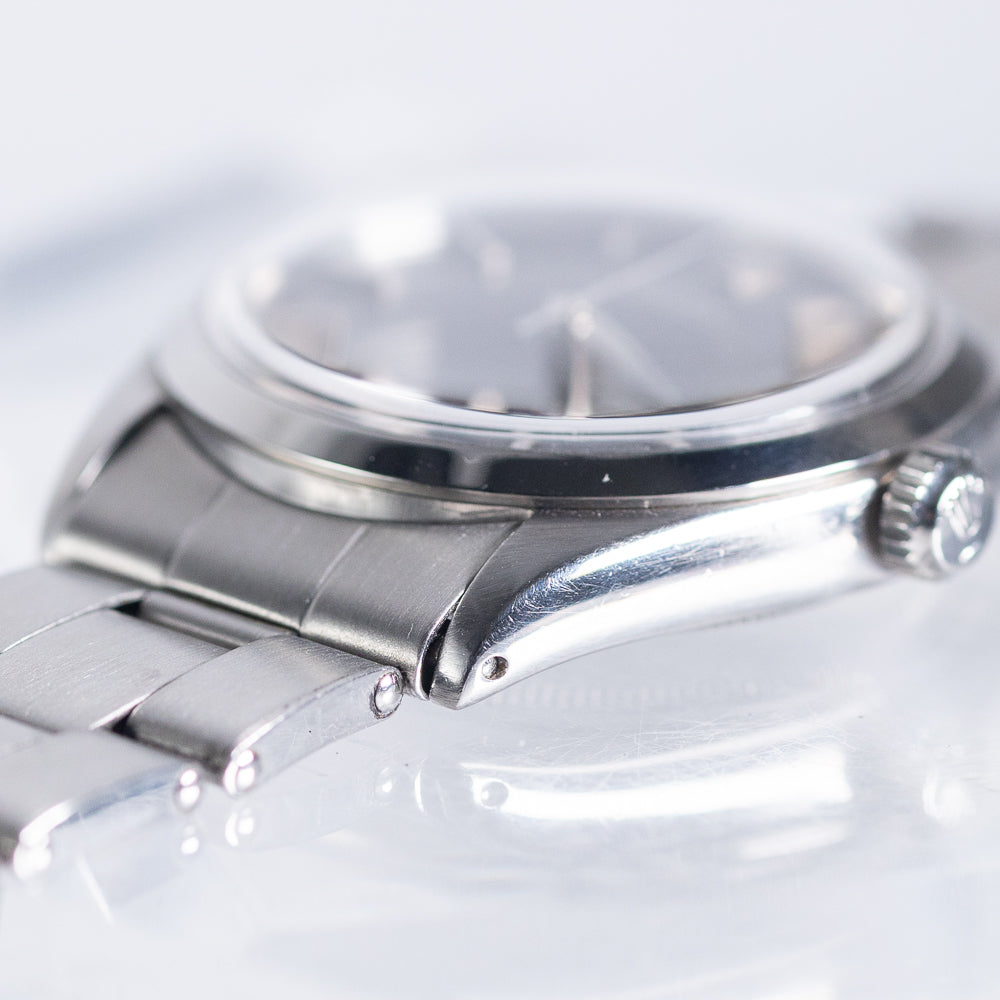 ROLEX OYSTER PERPETUAL Ref.1002 Black Gloss Dial with Silver Surface Printing