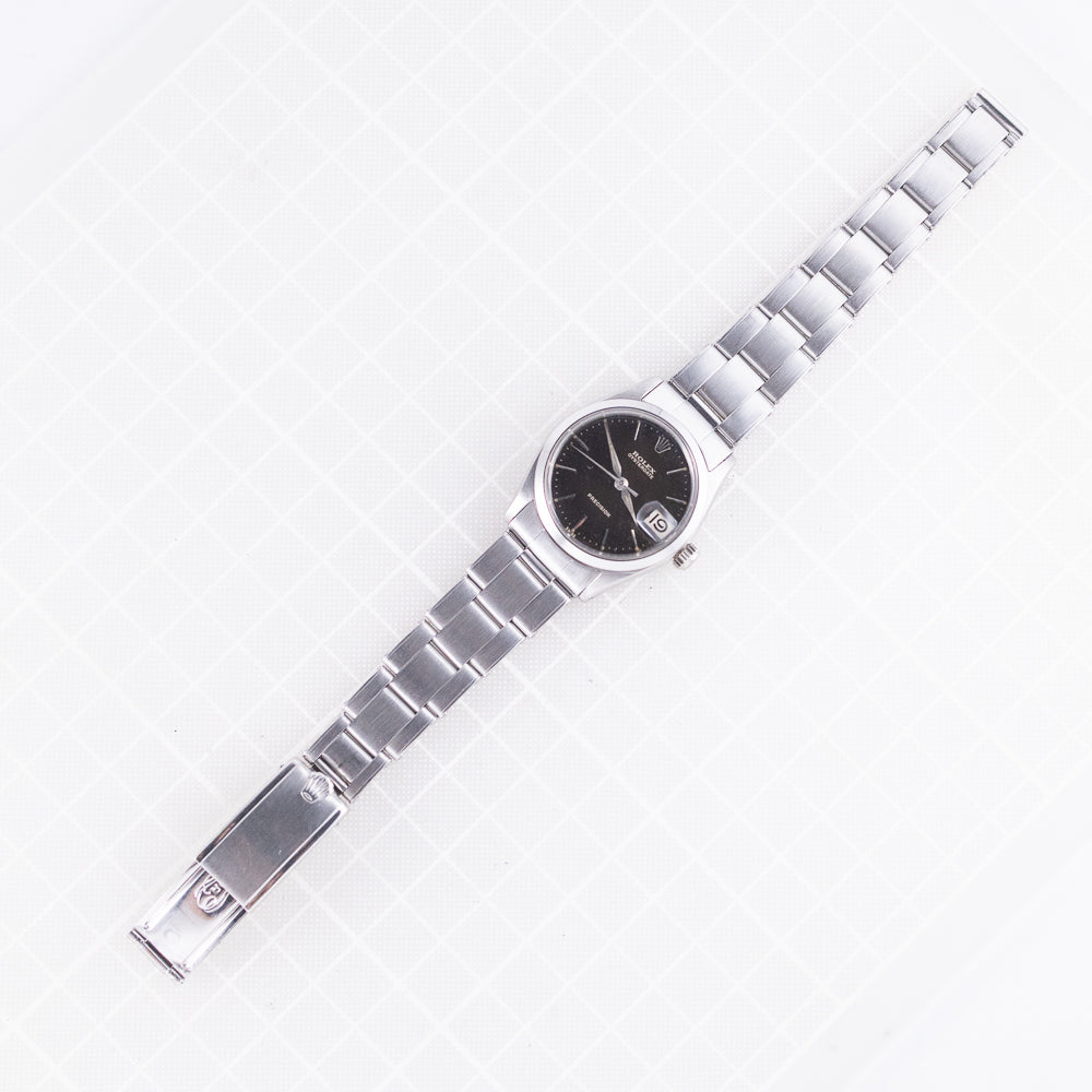 ROLEX OYSTERDATE Ref.6466 Black Gilt Tropical Dial