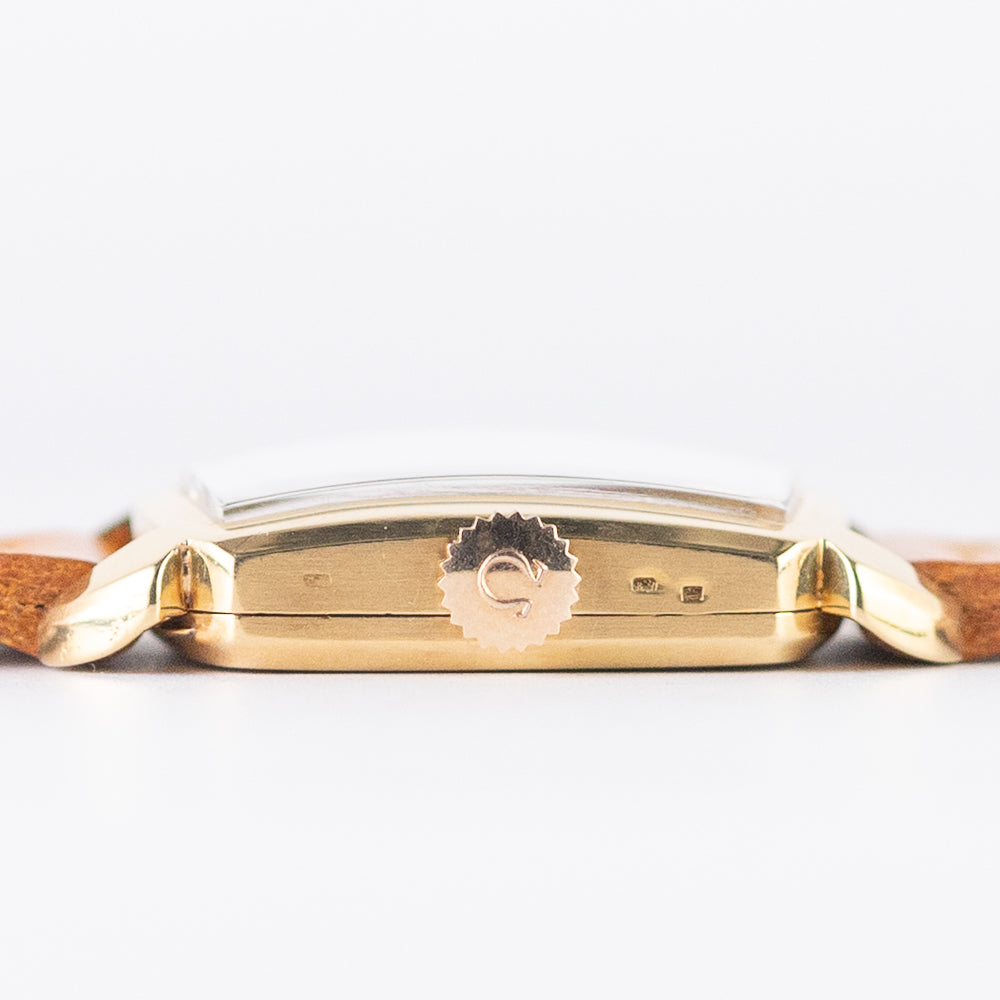 OMEGA Cioccolatone Automatic Black Guilloche 18K Yellow Gold Ref.3950