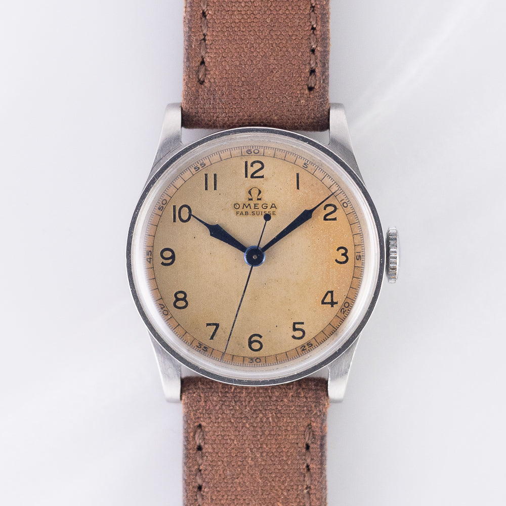 OMEGA オメガ センターセコンド Cal.23.4SC 手巻きΩ尾錠付き O-8091| オメガ センターセコンド Cal.23.4SC SS ラウンド 全数字 タコ