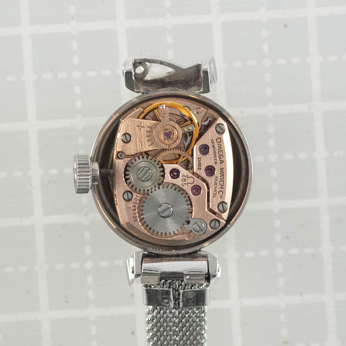 【BtoB】OMEGA DE VILLE Ladies Ref.BF611.5615 Cocktail Watch/Cut Glass/Two Point Diamond Cal.485