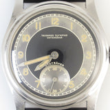 TAVANNES Bulls eye Black Gilt Dial