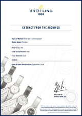 BREITLING PREMIER Ref.789 18KRG Super Edge