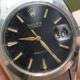 ROLEX OYSTERDATE Ref.6694 Black Gilt Dial