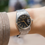 ROLEX OYSTERDATE Ref.6694 Black Gilt Dial