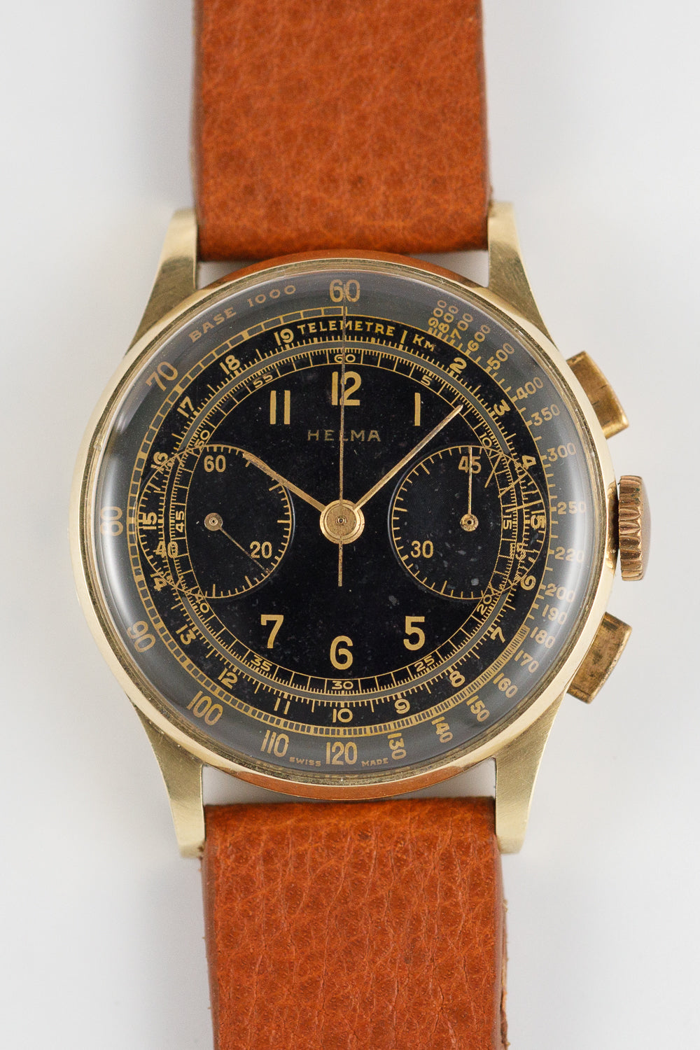 Helma Black Gilt Two-tone Dial