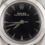 ROLEX OYSTER PERPETUAL Ref.6623 Glossy Black Gilt Dial