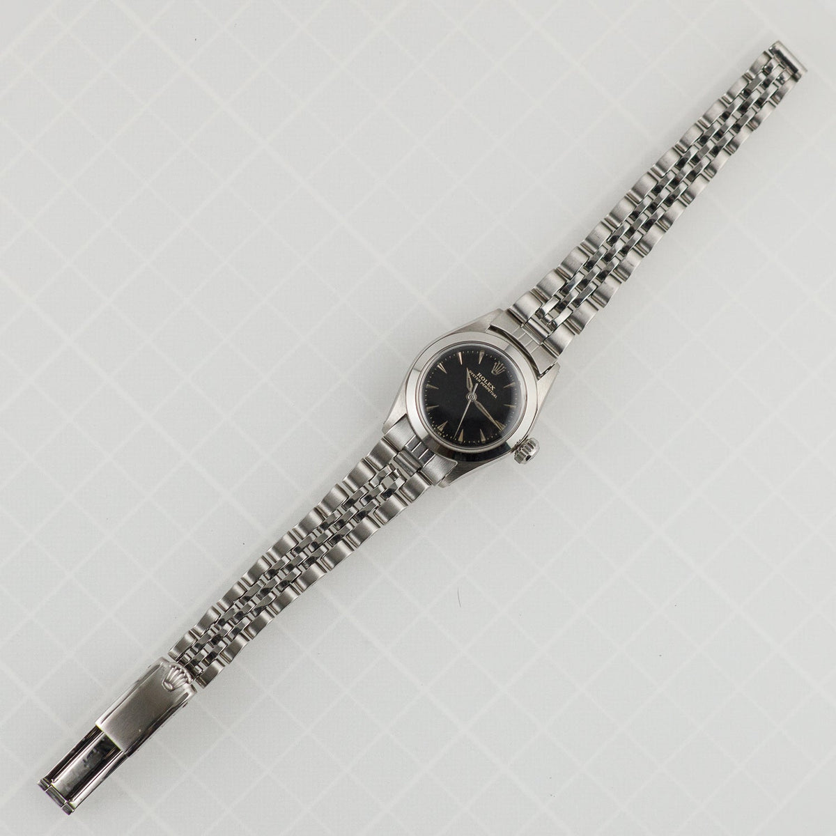 ROLEX OYSTER PERPETUAL Ref.6623 Glossy Black Gilt Dial