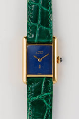 CARTIER SM must de tank Lapis Blue Dial