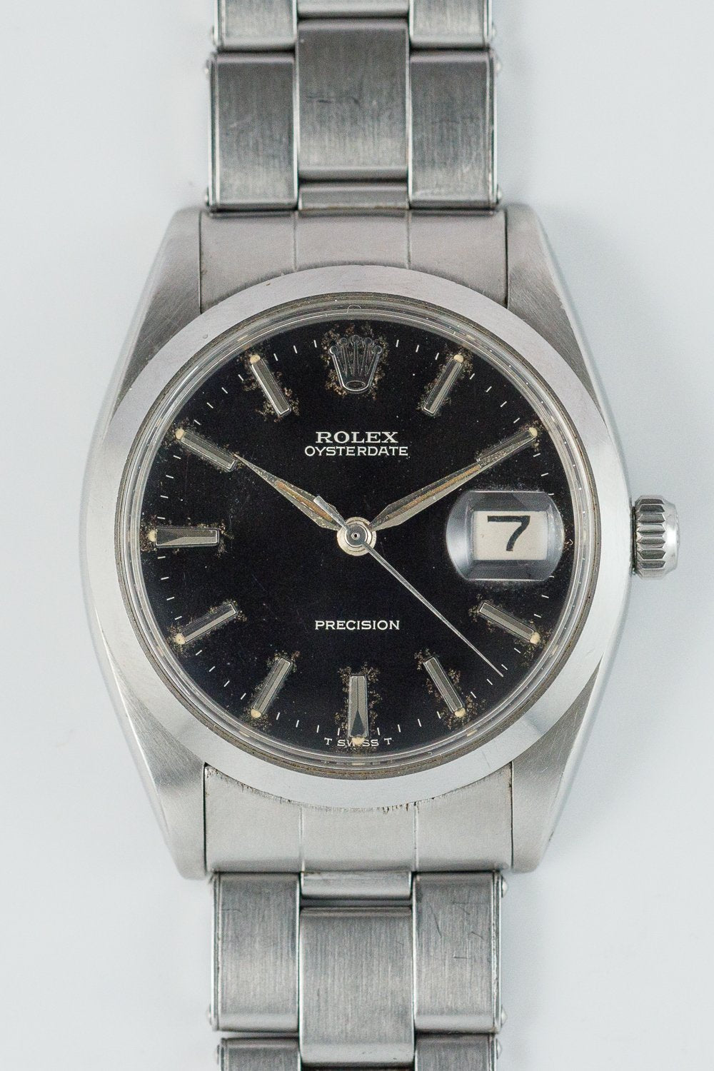 ROLEXオイスターデイト6694手巻きリベットブレスデベソバックル