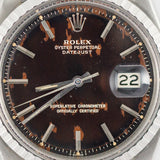 ROLEX DATEJUST Ref.1603 Glossy Black Gilt Dial