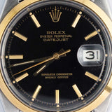 ROLEX DATEJUST Ref.1600 Black Mirror Dial