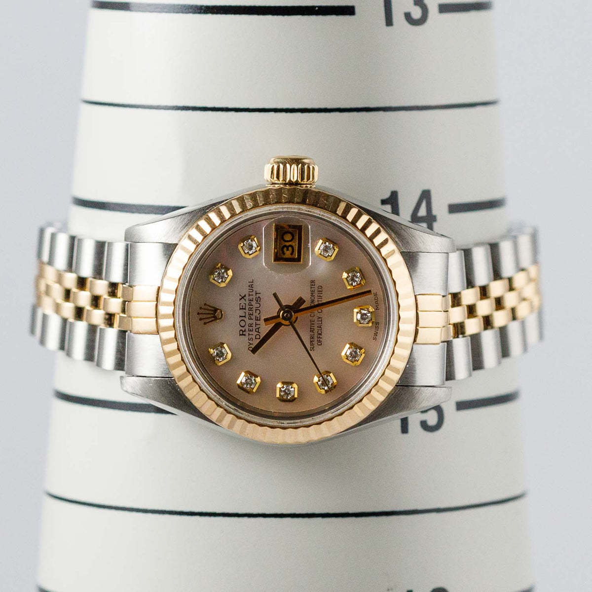 ROLEX DATEJUST Ref.69173 Mother Of Pearl Dial 10 Points Diamond