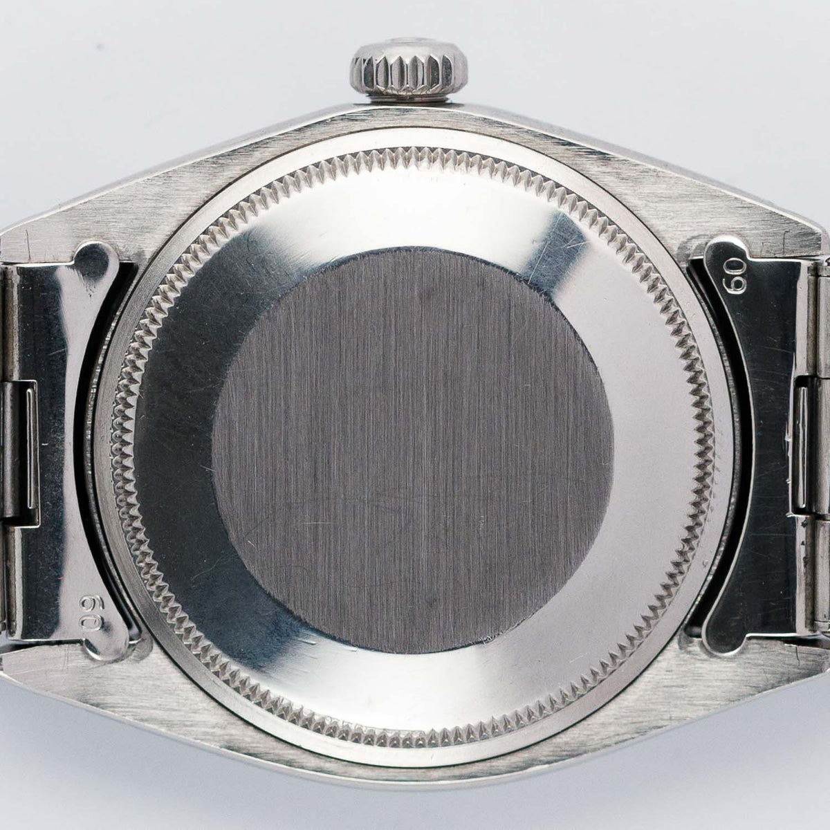 ROLEX OYSTER PERPETUAL DATE REF.1500 BLACK GILT PATINA DIAL