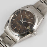 ROLEX OYSTER PERPETUAL DATE REF.1500 BLACK GILT PATINA DIAL