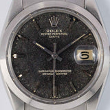 ROLEX OYSTER PERPETUAL DATE Ref.1500 Black Gilt Patina Dial