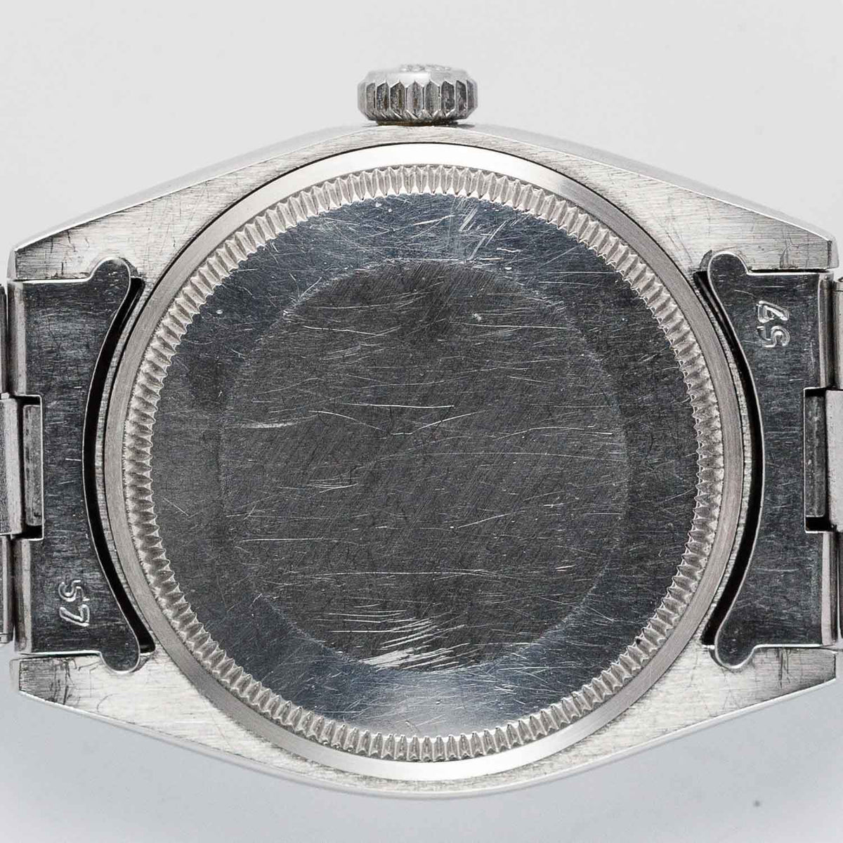 ROLEX OYSTER PERPETUAL DATE Ref.1500 Black Gilt Patina Dial