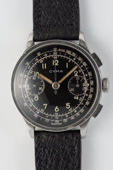 CYMA Ref.6137 Black Mirror Gilt Dial Cylinder Case
