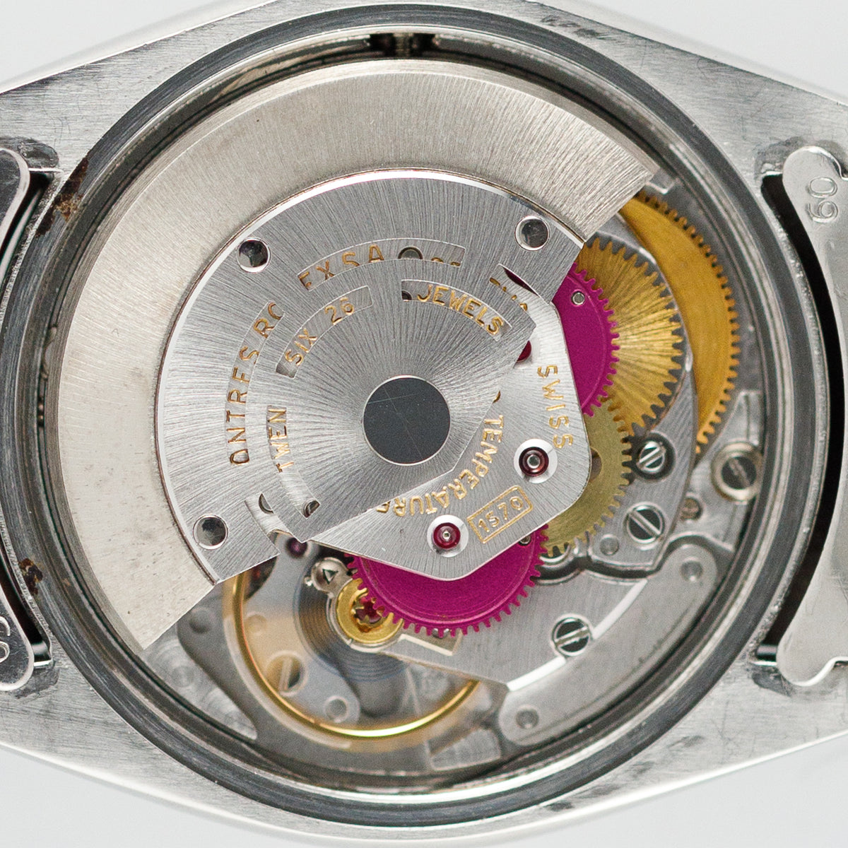 ROLEX OYSTER PERPETUAL DATE Ref.1500 Black Gilt Patina Dial