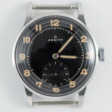 ZENITH Jumbo Case Black Gilt Dial 3 Circle line