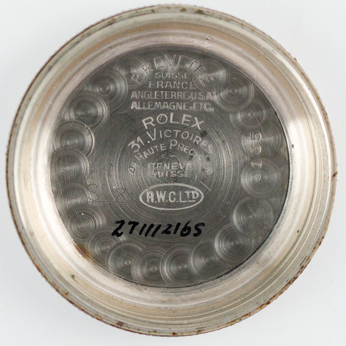 ROLEX Bubble back Black Gilt Majestic Dial