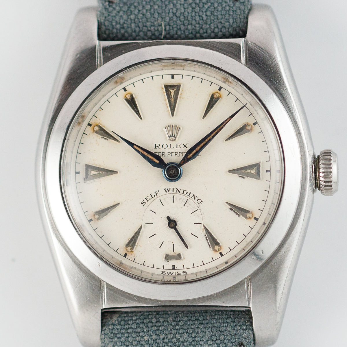 ROLEX BUBBLE BACK Ref.2764 alpha hands of blue steel
