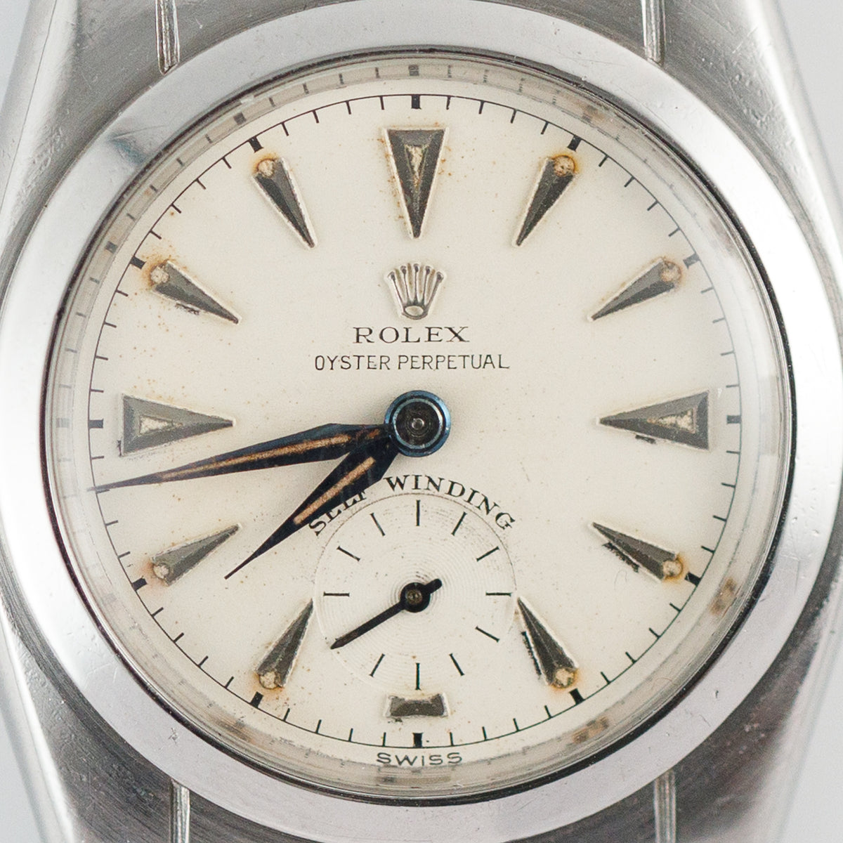 ROLEX BUBBLE BACK Ref.2764 alpha hands of blue steel
