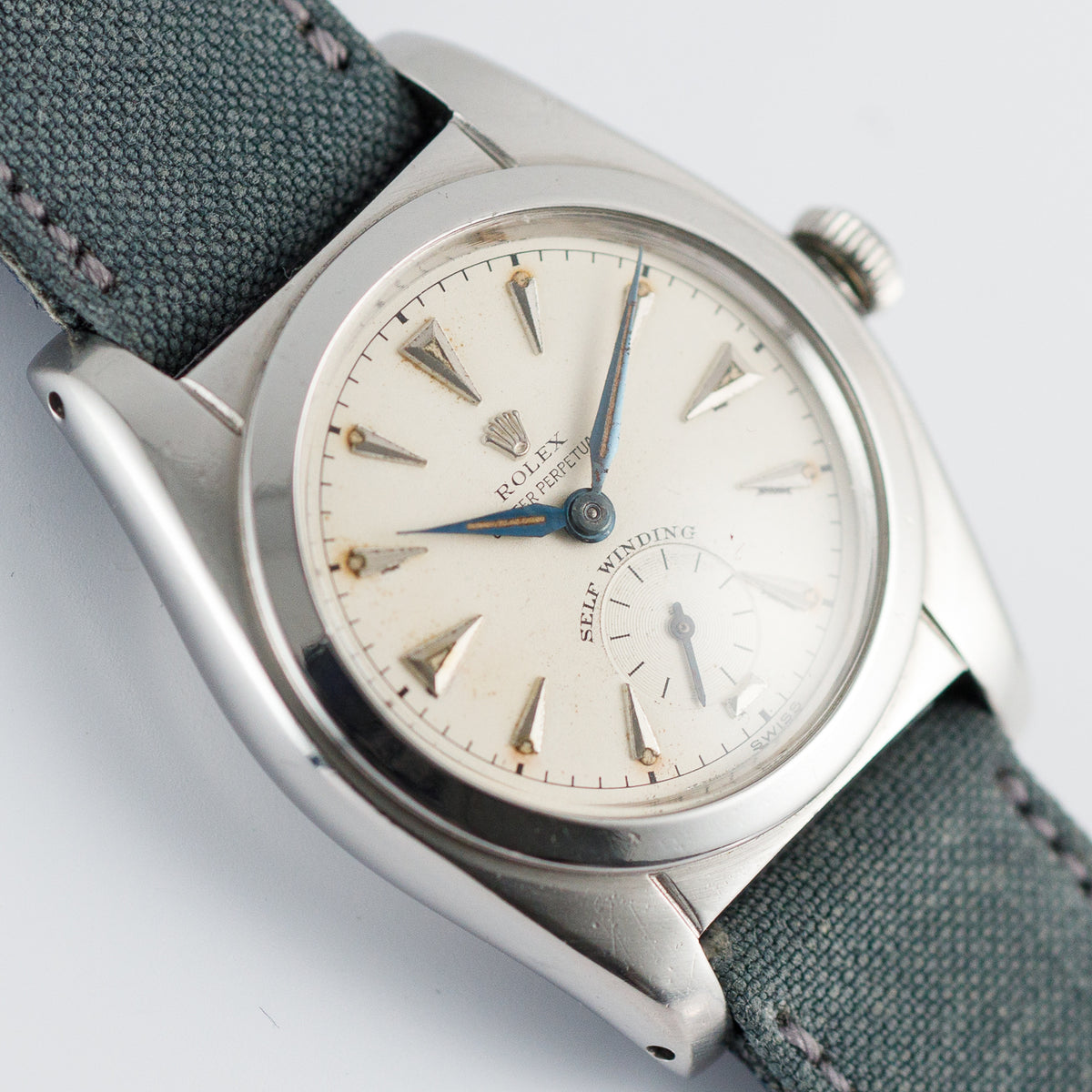 ROLEX BUBBLE BACK Ref.2764 alpha hands of blue steel