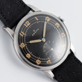 ZENITH Jumbo Case Black Gilt Dial 3 Circle line