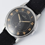 ZENITH Jumbo Case Black Gilt Dial 3 Circle line