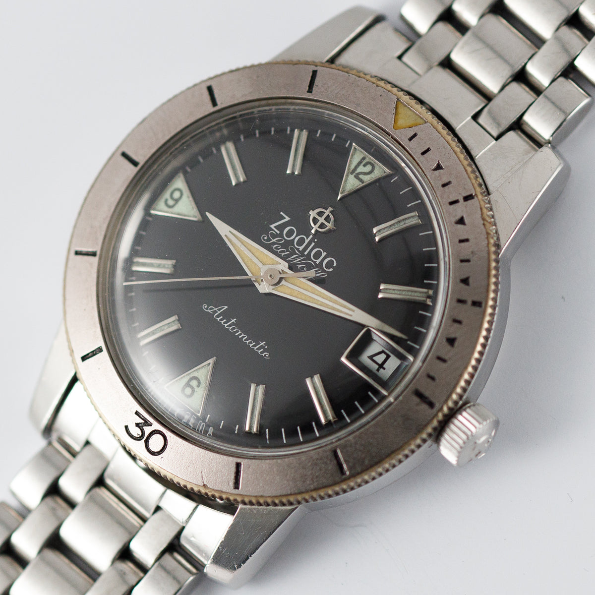ZODIAC Seawolf Ref.722-916 Black Mirror Dial