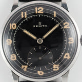 ZENITH Jumbo Case Black Gilt Dial 3 Circle line