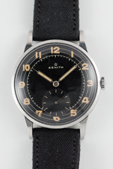 ZENITH Jumbo Case Black Gilt Dial 3 Circle line