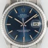 ROLEX DATEJUST Ref.1603 Wide Boy Blue dial