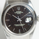 ROLEX OYSTER PERPETUAL DATE Ref.1500 Black Gilt Patina Dial