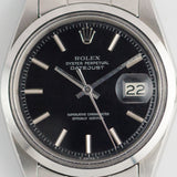 ROLEX DATEJUST ref.1600 Black Mirror Dial