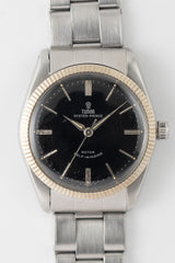 TUDOR OYSTER PRINCE Ref.7965 Earliest Fluted Bezel Black Mirror Dial