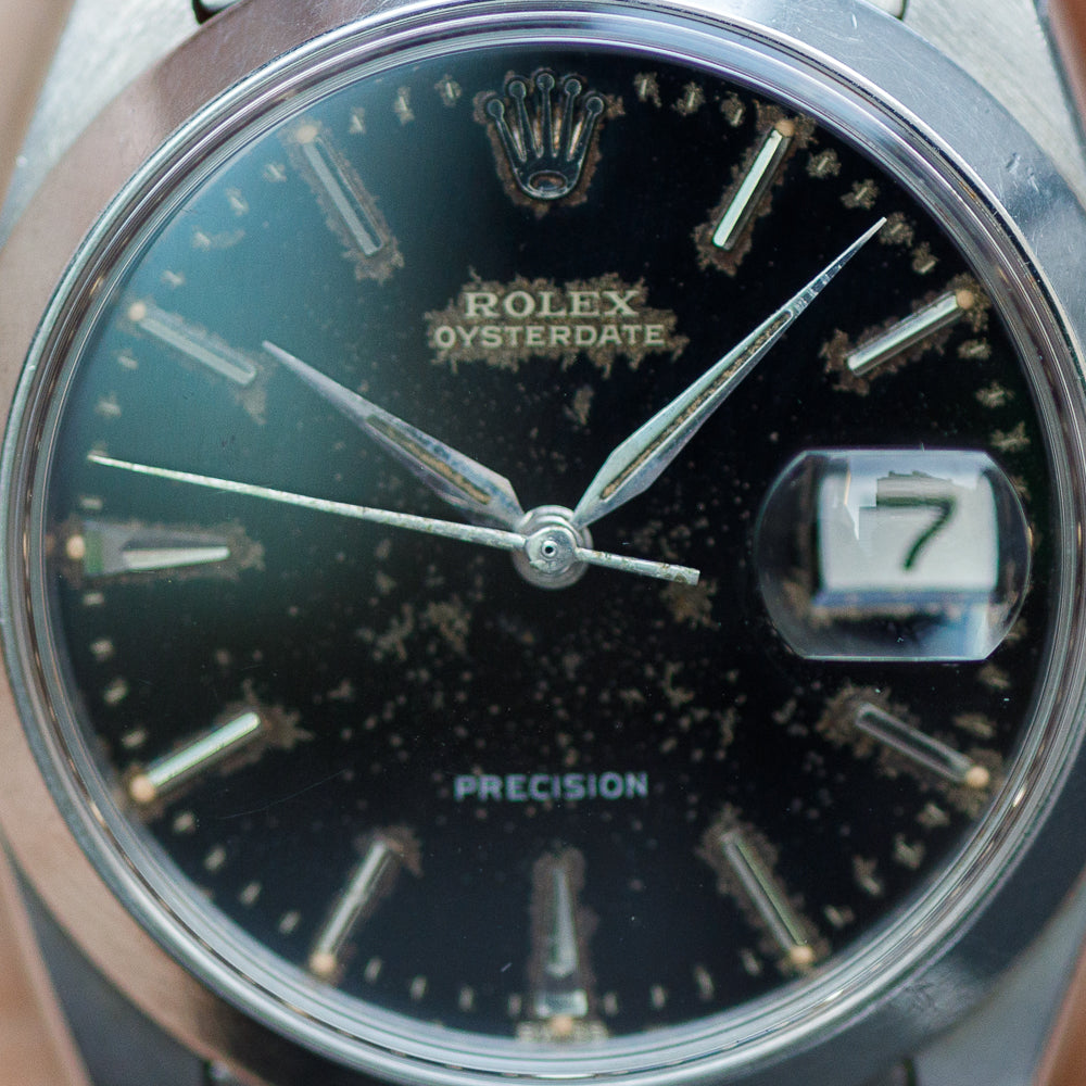ROLEX OYSTERDATE Ref.6694 Black Gilt Dial